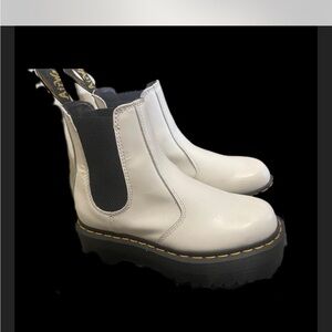 Dr. Martens White Ankle Boots